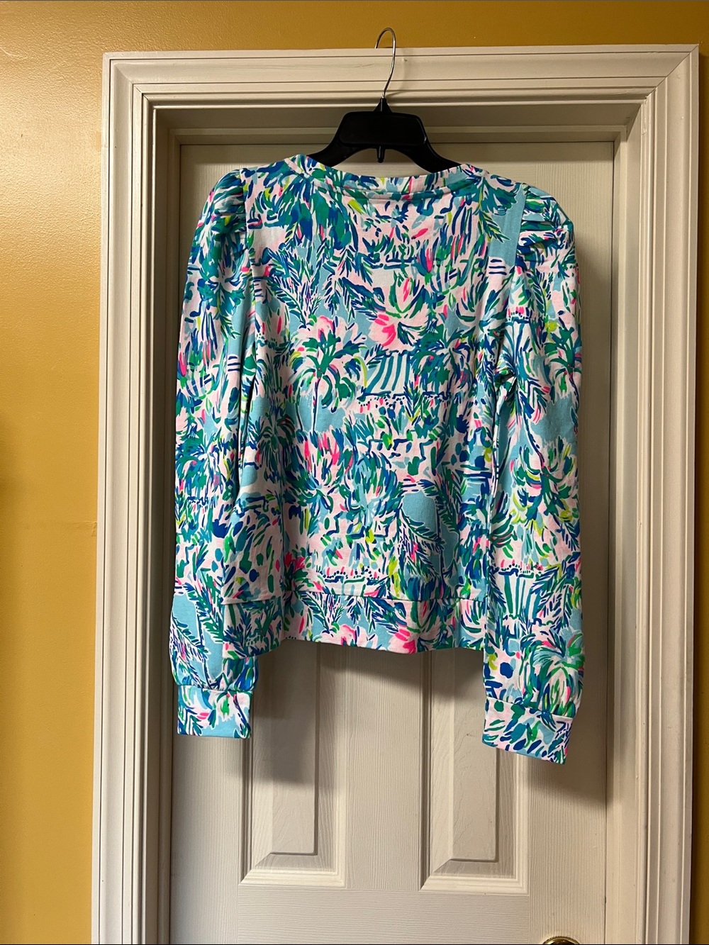 Lilly Pulitzer Blue Ibiza Cabana Cocktail Long Sleeve - Picture 4 of 6